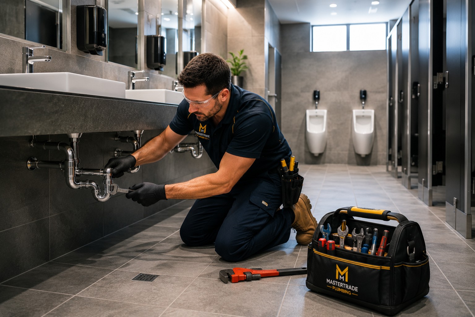 Commercial washroom plumbing maintenance in Brisbane